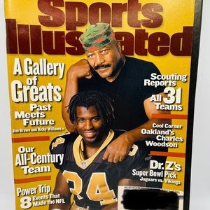Sports Illustrated Jim Brown And Ricky Williams Past Meets Future August 30 1999